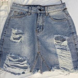 By the way Jean skirt